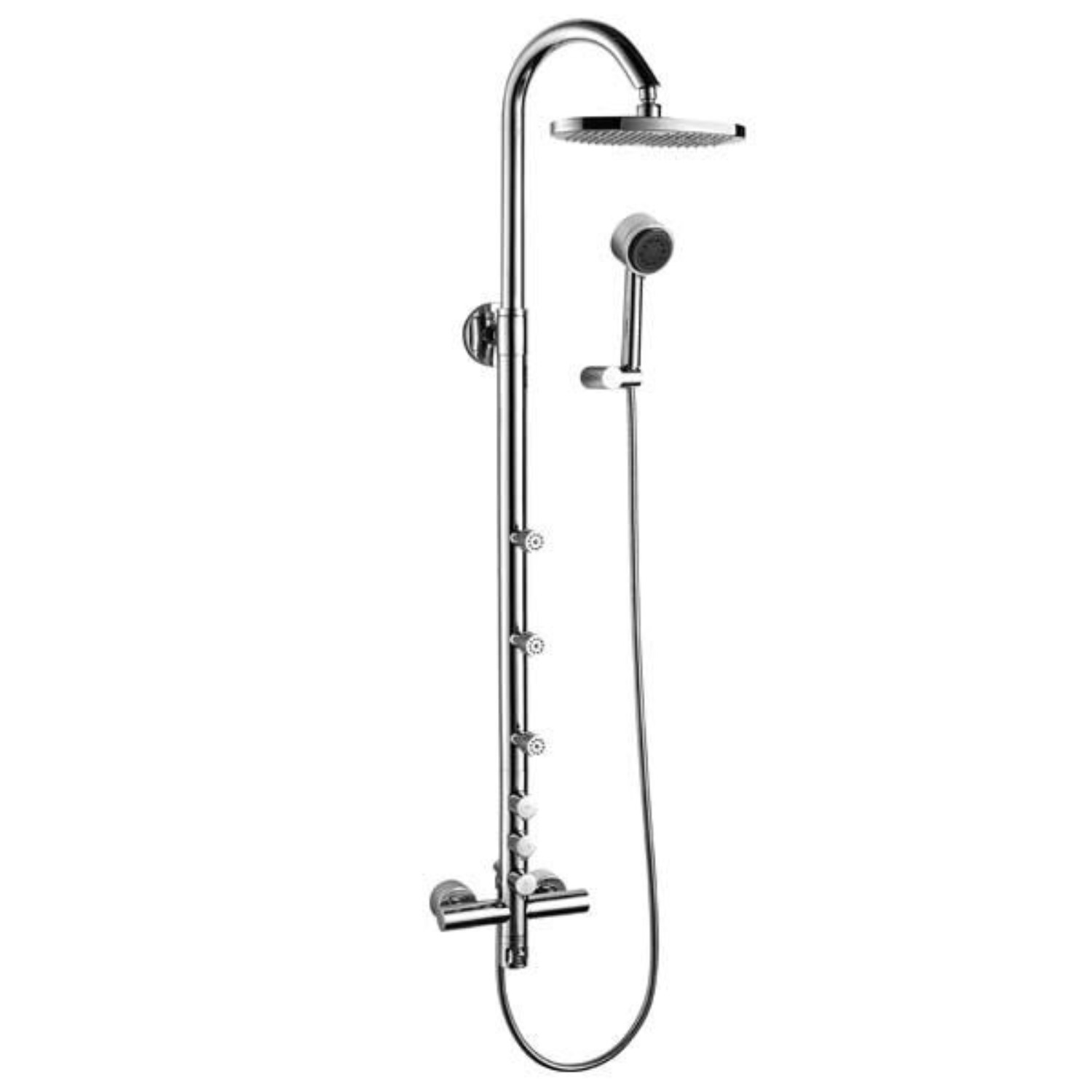 Rocco Premium Rigid Riser Shower Rail Kit with Valve - Better Bathrooms