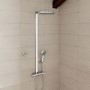 Montroc Premium Rigid Riser Shower Rail Kit with Dual Valve 