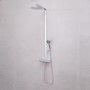 Montroc Premium Rigid Riser Shower Rail Kit with Dual Valve 