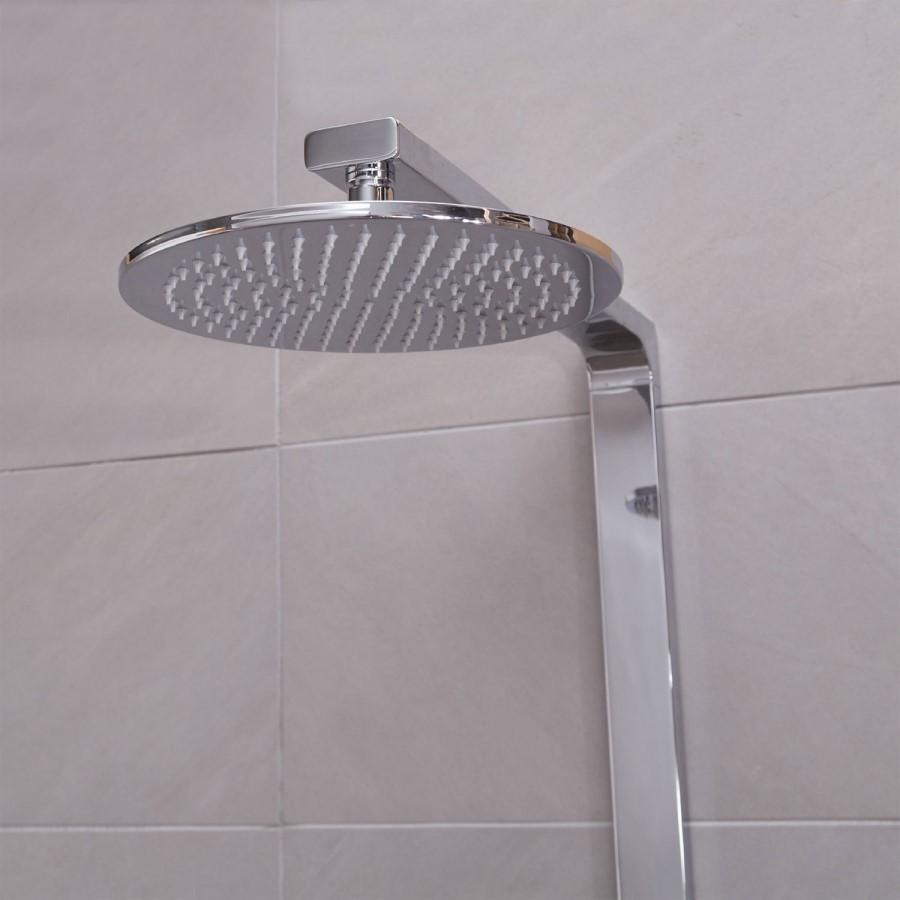Montroc Premium Rigid Riser Shower Rail Kit with Dual Valve 