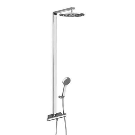Montroc Premium Rigid Riser Shower Rail Kit with Dual Valve 