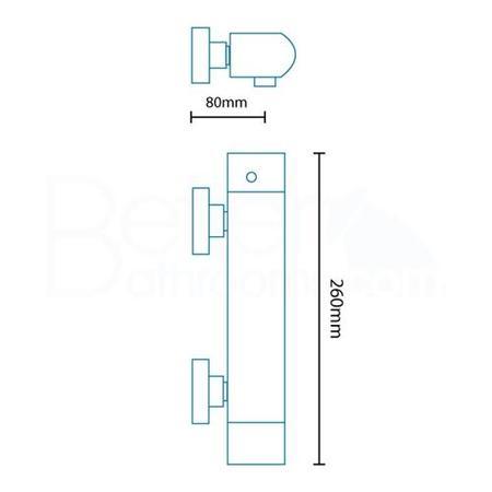 Montroc Premium Rigid Riser Shower Rail Kit with Dual Valve 