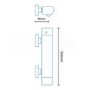 Montroc Premium Rigid Riser Shower Rail Kit with Dual Valve 