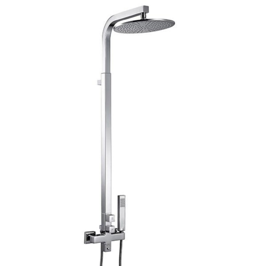 Centry Rigid Riser Shower Rail Kit with Dual Valve 