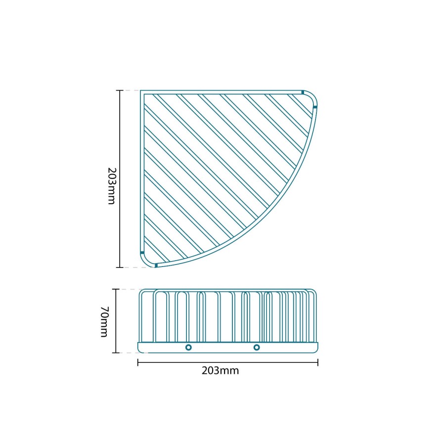 Amore Premium One Shelf Corner Basket