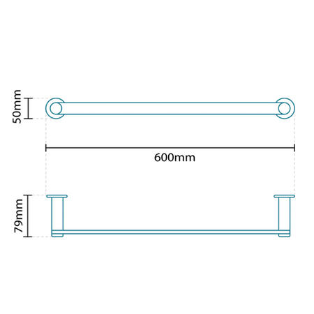 GRADE A2 - Riverno Premium Towel Rail