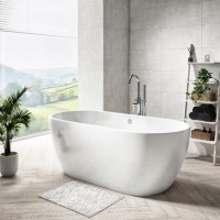 GRADE A1 - Freestanding Double Ended Bath 1650 x 750mm - Lisbon