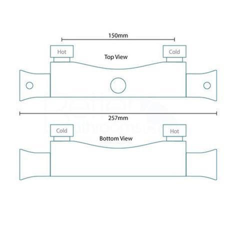 GRADE A1 - Thermostatic Bar Shower Valve - Larkin Range