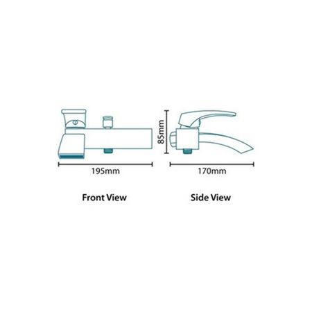 Wall Mounted Bath Shower Mixer - Curve Range