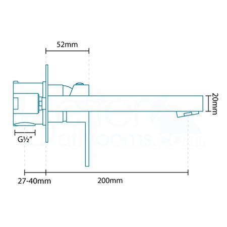 GRADE A1 - Cube Wall Mounted Bath Filler