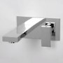 Chrome Wall Mounted Bath Mixer Tap - Cube