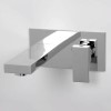 Chrome Wall Mounted Bath Mixer Tap - Cube