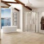 Aquafloe Elite II 8mm 1200 x 900 Frameless Left Hand Offset Quadrant Enclosure