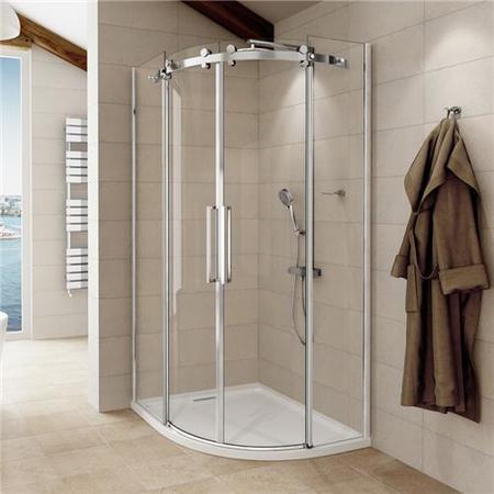 Aquafloe Elite II 8mm 1200 x 900 Frameless Left Hand Offset Quadrant Enclosure