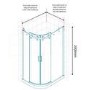 Aquafloe Elite ll 8mm 1200 x 900 Frameless Right Hand Offset Quadrant Enclosure
