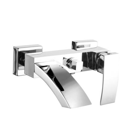 Chrome Wall Mounted Bath Shower Mixer Tap Wave Better Bathrooms - Wall Mounted Shower Mixer Taps