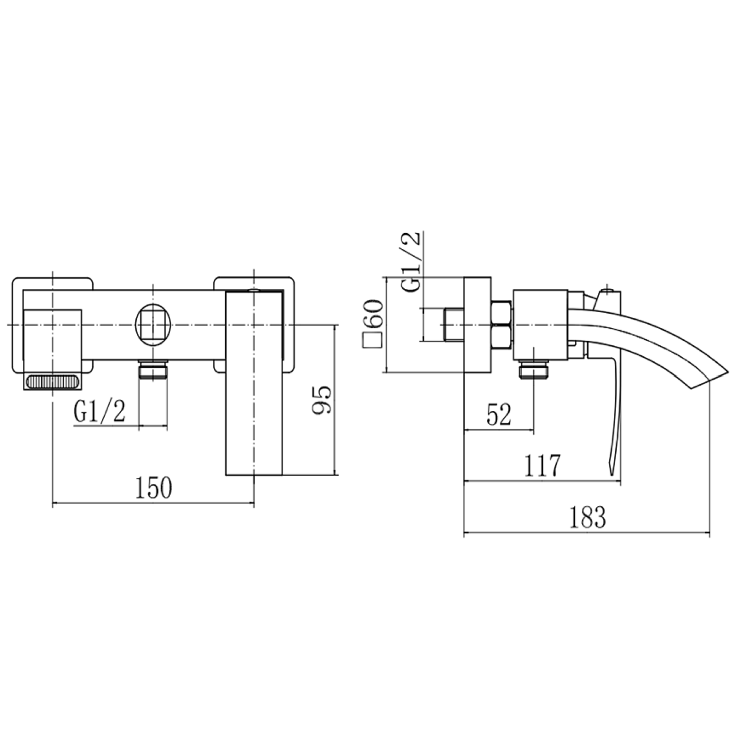 Chrome Wall Mounted Bath Shower Mixer Tap Wave Better Bathrooms chrome-wall-mounted-bath-shower-mixer-tap-wave-better-bathrooms