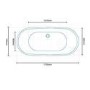 GRADE A1 - Bari Round Double Ended Freestanding Bath - 1700 x 740mm