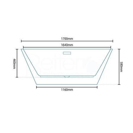 GRADE A1 - Bari Round Double Ended Freestanding Bath - 1700 x 740mm