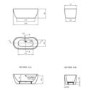GRADE A2 - 1550 x 750 Double Ended Freestanding Bath - Lisbon Range