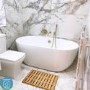 GRADE A1 - Lisbon Freestanding Bath Double Ended - 1550 x 745mm
