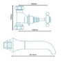GRADE A1 - Park Royal Traditional Wall Mounted Bath Spout Tap