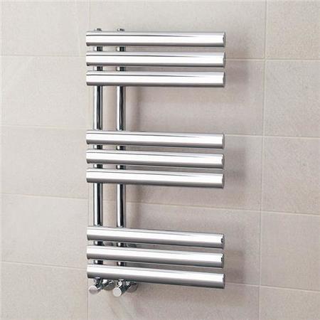 Finesse Designer 800 x 450mm Chrome Heated Towel Rail