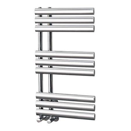 Finesse Designer 800 x 450mm Chrome Heated Towel Rail
