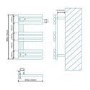 Finesse Designer 800 x 450mm Chrome Heated Towel Rail