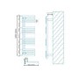 GRADE A1 - Finesse Designer 1200 x 450mm Chrome Heated Towel Rail