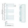 Allegra Designer 800 x 450mm Heated Towel Rail
