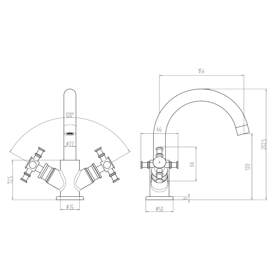 Glenham Traditional Deluxe Basin Mono Mixer