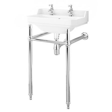 Park Royal™ 500 Cloakroom 2 Tap Hole Basin with Washstand 