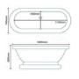 Traditional 1700 x 740 Double Ended Freestanding Bath
