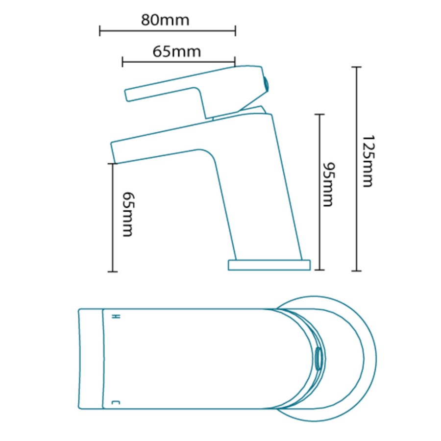 GRADE A1 - Voss Basin Waterfall Mixer Tap