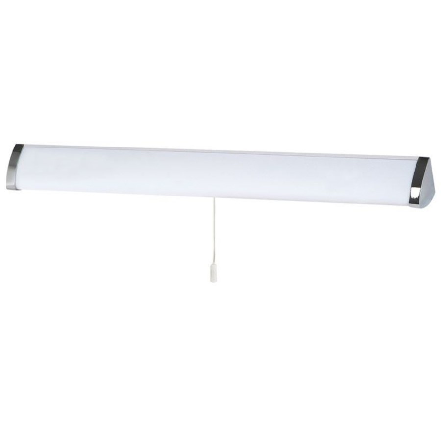 Fluorescent Chrome LED Pull Switch Wall Light