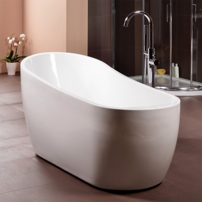 GRADE A1 - Design Freestanding Slipper Bath - L1680 x W720mm