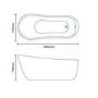 GRADE A1 - Design Freestanding Slipper Bath - L1680 x W720mm