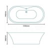 Valencia Double Ended Freestanding Bath - 1590 x 740mm