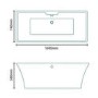 GRADE A1 - Seattle Luxury Freestanding Double Ended Bath - L1690 x W740mm