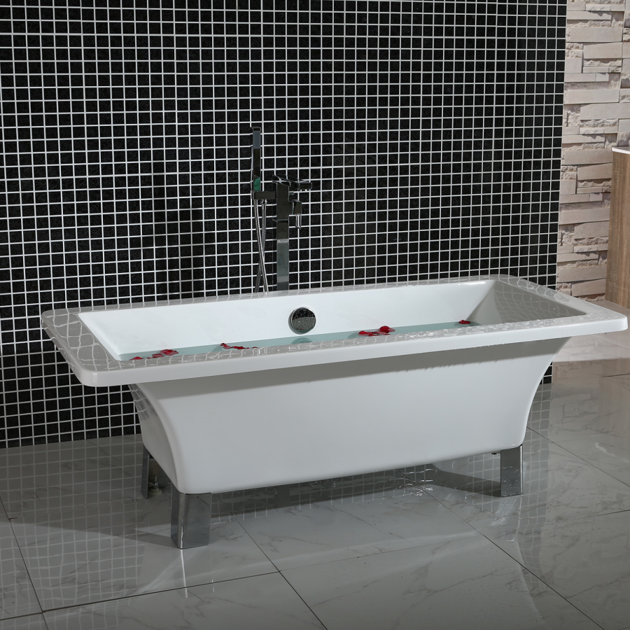 GRADE A2 - Athena Traditional Double Ended Freestanding Bath - 1690 x 740 x 570mm