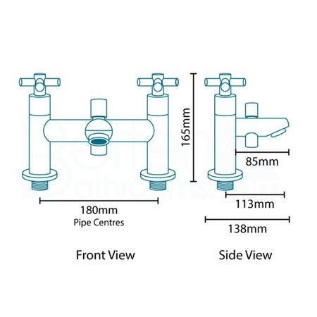 Bath Shower Mixer Chrome Tap