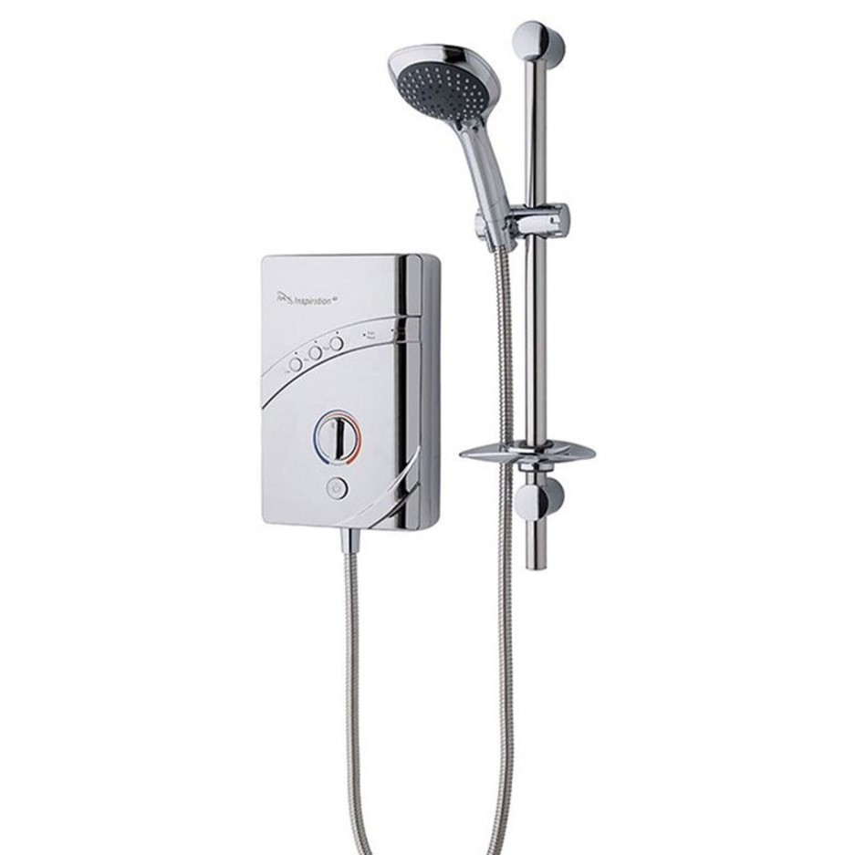 MX Inspiration QI Chrome 9.5kW Electric Shower Better Bathrooms