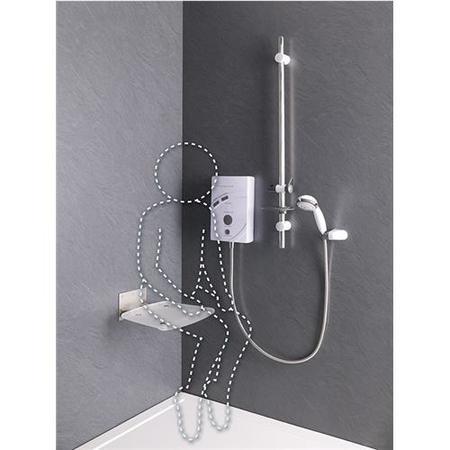 MX Inspiration QI Care Thermostatic White 9.5kW Electric Shower