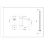 Chrome Cloakroom Mono Basin Mixer Tap - Cube