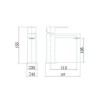 Chrome Mono Basin Mixer Tap - Cube