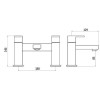Chrome Bath Mixer Tap - Cube