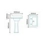 Park Royal 560mm Two Tap Hole Basin & Pedestal
