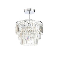 Layla Chisel Cut Crystal Ceiling Light