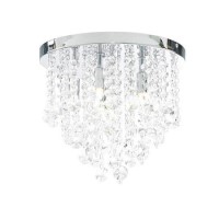 Ohio Iris Medium Clear Crystal Flush Ceiling Light  Ohio Iris Medium Clear Crystal Flush Ceiling Light